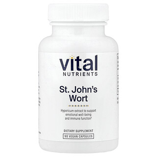 Vital Nutrients, St. John's Wort, 90 Kapsul Vegan (300 mg setiap Kapsul)