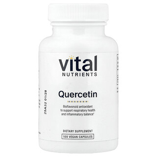 Vital Nutrients, Quercetină, 500 mg, 100 capsule vegane (250 mg per capsulă)