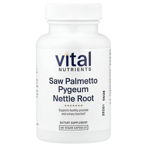 Vital Nutrients, Saw Palmetto Pygeum Nettle Root, 60 Vegan Capsules