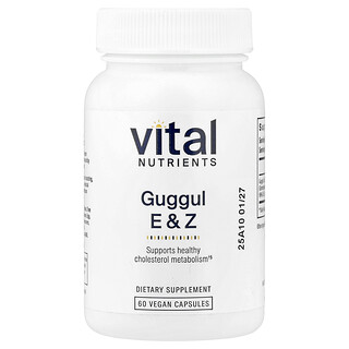 Vital Nutrients, Guggul E & Z, 60 capsules vegan (37,5 mg par capsule)