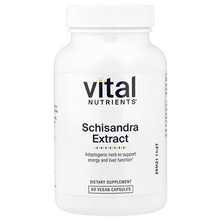 Vital Nutrients, 五味子提取物，1000 毫克，90 粒全素胶囊（每粒胶囊 500 毫克）