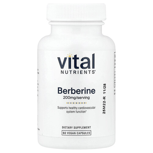 Vital Nutrients, Berberine, 200 mg, 60 Vegan Capsules
