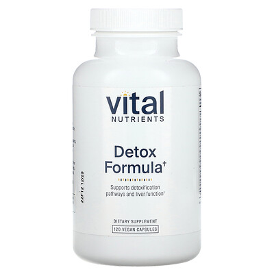 Vital Nutrients  Detox Formula  120 Vegan Capsules