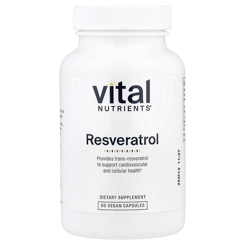 Vital Nutrients Resveratrol, 60 Vegan Capsules (250 mg per Capsule)