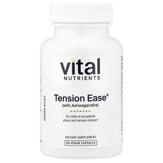 Vital Nutrients, 南非醉茄紧张缓解配方，60 粒全素胶囊
