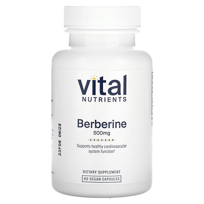 Vital Nutrients  Berberine  500 mg  60 Vegan Capsules
