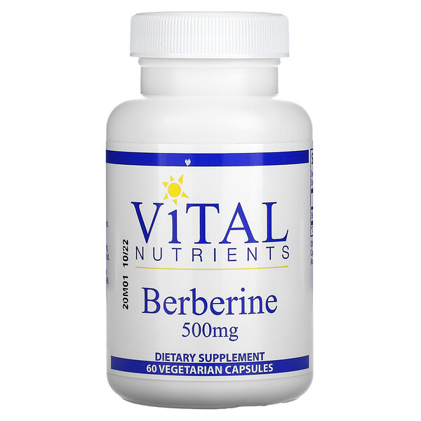 Vital Nutrients‏, Berberine, 500 mg, 60 Vegetarian Capsules