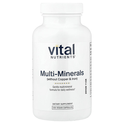 Vital Nutrients, Multi-Mineralien (ohne Kupfer und Eisen), 120 vegane Kapseln