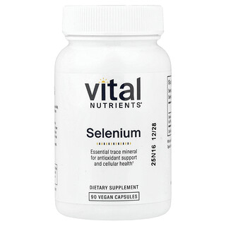 Vital Nutrients, Selen, 90 veganska kapslar (200 mcg per kapsel)