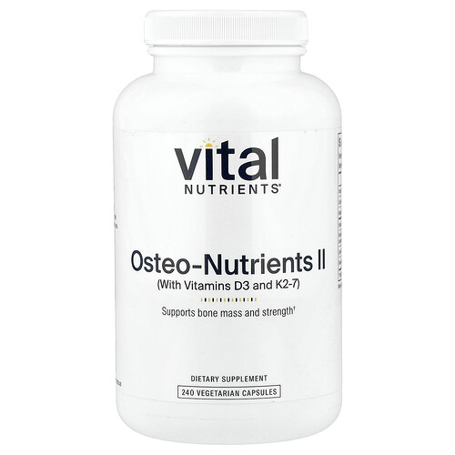 Vital Nutrients, Osteo-Nutrients II with Vitamin K2-7, Osteo-Nährstoffe mit Vitamin K2-7, 240 pflanzliche Kapseln