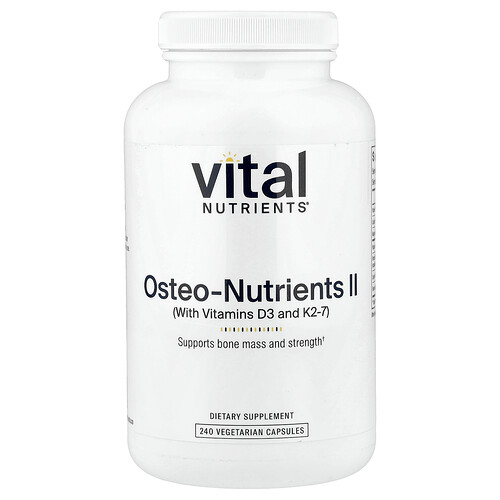 Vital Nutrients, Osteo-Nutrients II con vitamina K2-7, 240 cápsulas vegetales