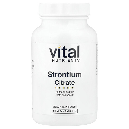 Vital Nutrients, Strontium Citrate, Strontiumcitrat, 90 vegane Kapseln (227 mg pro Kapsel)