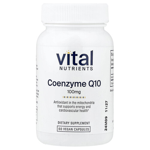 Vital Nutrients, Coenzyme Q10, 100 mg, 60 Vegan Capsules