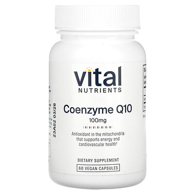 Vital Nutrients  Coenzyme Q10  100 mg  60 Vegan Capsules