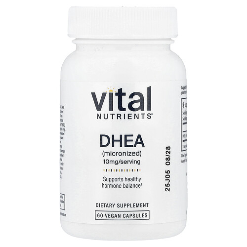 Vital Nutrients, DHEA (Micronized), 10 mg, 60 Vegan Capsules