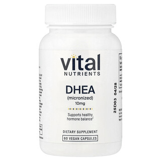 Vital Nutrients, DHEA (Micronized), 10 mg, 60 Vegan Capsules