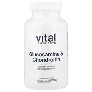 Vital Nutrients, Glucosamina y condroitina, 120 cápsulas vegetales