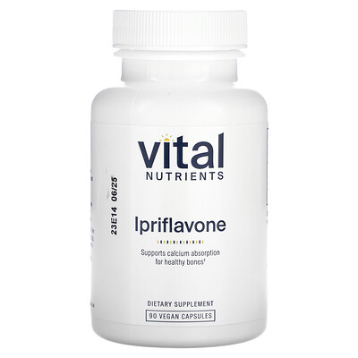 Vital Nutrients  Ipriflavone  600 mg  90 Vegan Capsules (300 mg Per Capsule)