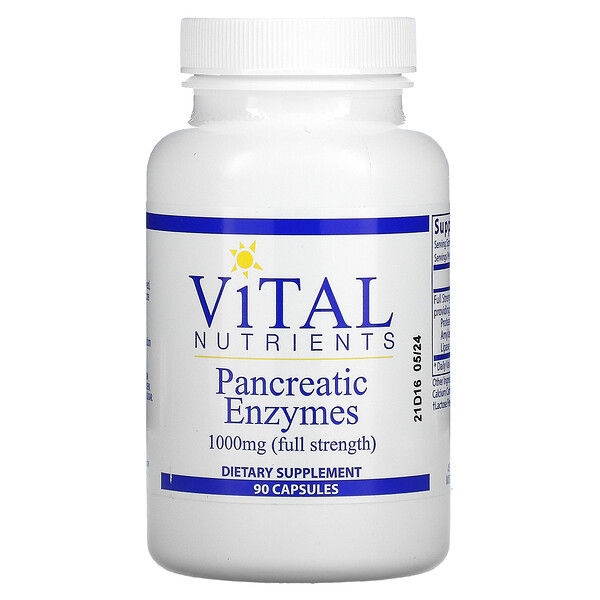 Vital Nutrients, Pancreatic Enzymes, 500 mg, 90 Capsules