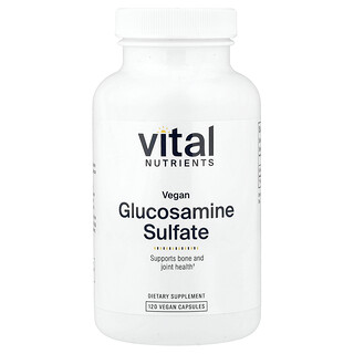 Vital Nutrients, Vegansk glukosaminsulfat, 120 veganske kapsler (750 mg per kapsel)