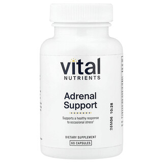 Vital Nutrients, Υποστήριξη Επινεφριδίων, 60 Κάψουλες