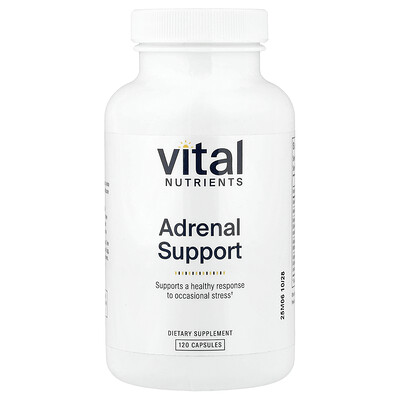 Vital Nutrients, Refuerzo suprarrenal, 120 cápsulas