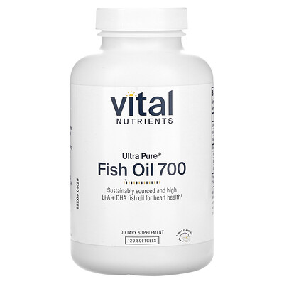 Vital Nutrients  Ultra Pure  Fish Oil 700  Lemon  120 Softgels