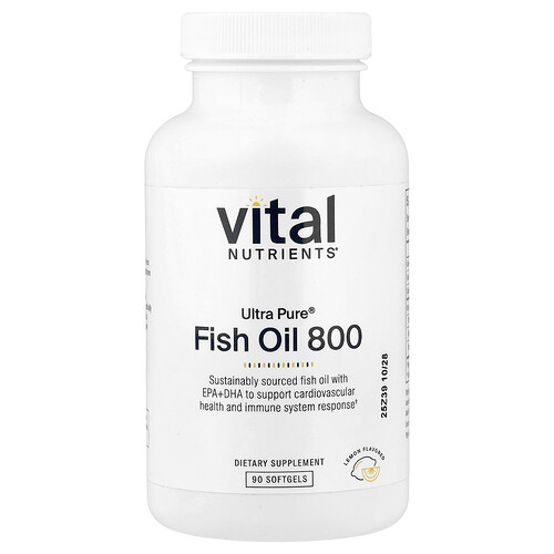 Vital Nutrients, Ultra Pure®, Fish Oil 800, Lemon, 90 Softgels