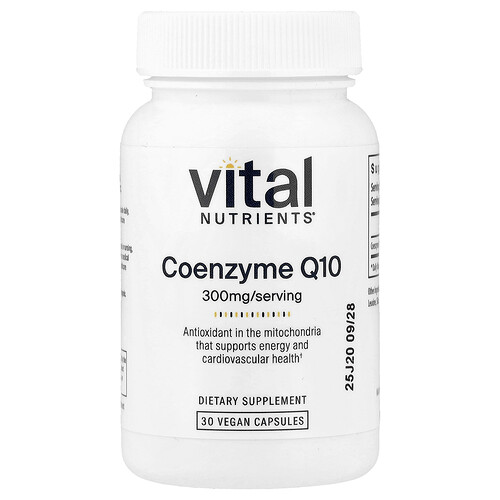 Vital Nutrients Coenzyme Q10, 300 mg, 30 Vegan Capsules