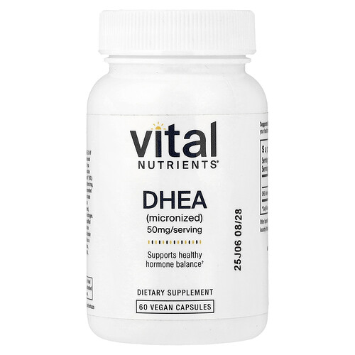 Vital Nutrients, DHEA (Micronized), 50 mg, 60 Vegan Capsules