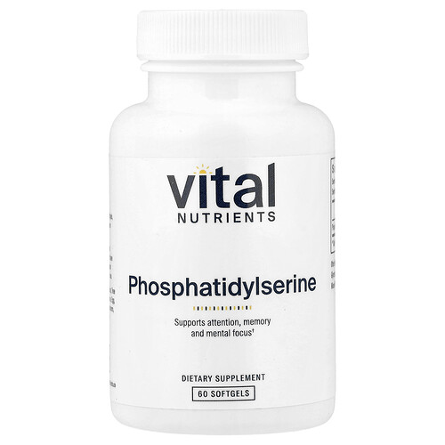 Vital Nutrients, Phosphatidylserine, 300 mg, 60 Softgels (150 mg Per Softgel)