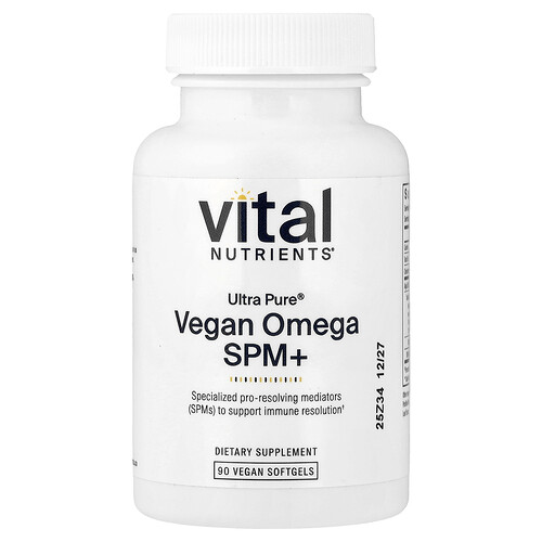 Vital Nutrients Ultra Pure®, Vegan Omega SPM+, 90 Vegan Softgels