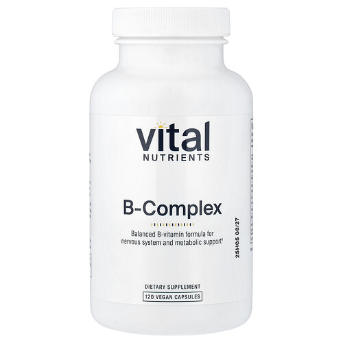 Vital Nutrients, B-Komplex, 120 vegane Kapseln
