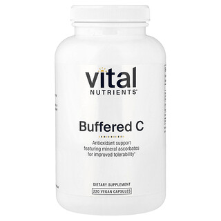 Vital Nutrients, Pufrované C, 220 veganských kapslí