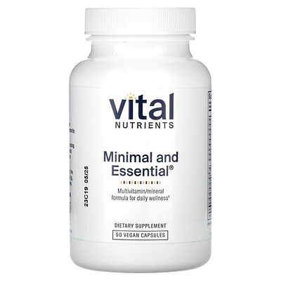 Vital Nutrients  Minimal and Essential  90 Vegan Capsules