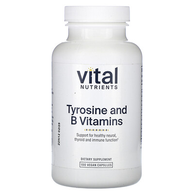 Vital Nutrients  Tyrosine and B Vitamins  100 Vegan Capsules
