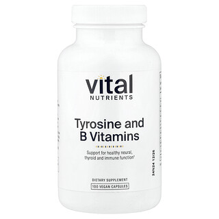 Vital Nutrients, Tyrosine and B Vitamins, 100 Vegan Capsules