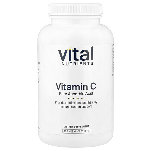 Vital Nutrients, Vitamin C Pure Ascorbic Acid, 220 Vegan Capsules