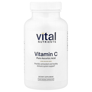 Vital Nutrients, Vitamin C, 120 Vegan Capsules (1,000 mg per Capsule)