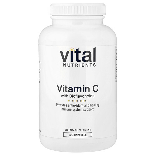 Vital Nutrients, Vitamin C With Bioflavonoids, 220 Vegan Capsules