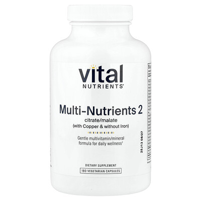 Vital Nutrients MultiNutrients 2 180 Vegetarian Capsules