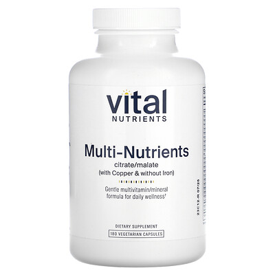 Vital Nutrients  Multi-Nutrients  180 Vegetarian Capsules