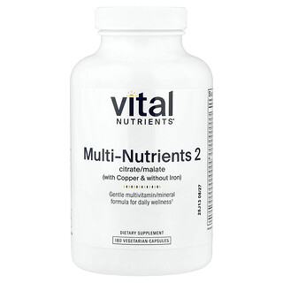 Vital Nutrients, Multi-Nutrients 2, 180 Vegetarian Capsules