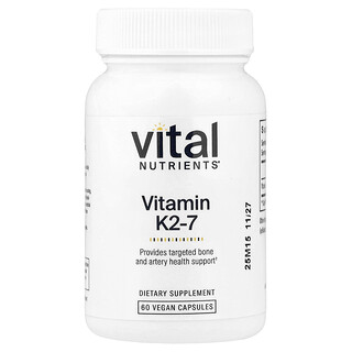 Vital Nutrients, Vitamin K2-7, 60 Vegan Capsules (180 mcg per Capsule)