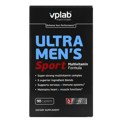 Vplab Ultra Men’s Sport Multivitamin Formula, 90 Caplets