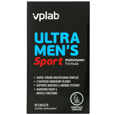 

Vplab Ultra Men’s, мультивитамины для мужчин для физической активности, 90 капсул