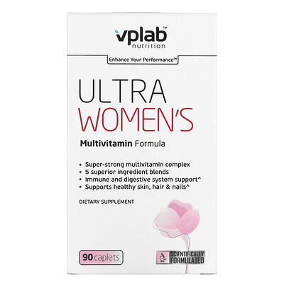 Vplab Ultra Women’s Multivitamin Formula, 90 Caplets