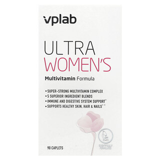 VPLab, Suplemento multivitamínico con fórmula ultra para mujeres, 90 comprimidos