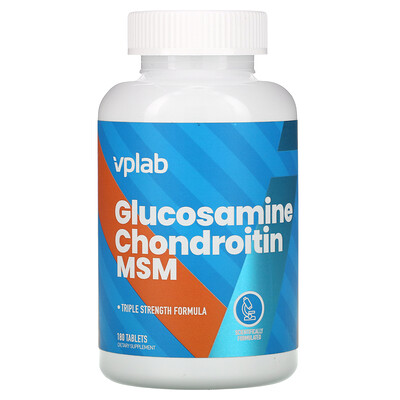 Vplab Glucosamine Chondroitin MSM, 180 Tablets