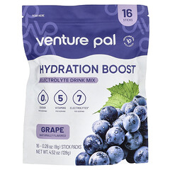 Hydration Boost, суміш для напоїв із електролітами, виноград, 16 упаковок по 8 г (0,28 унції)